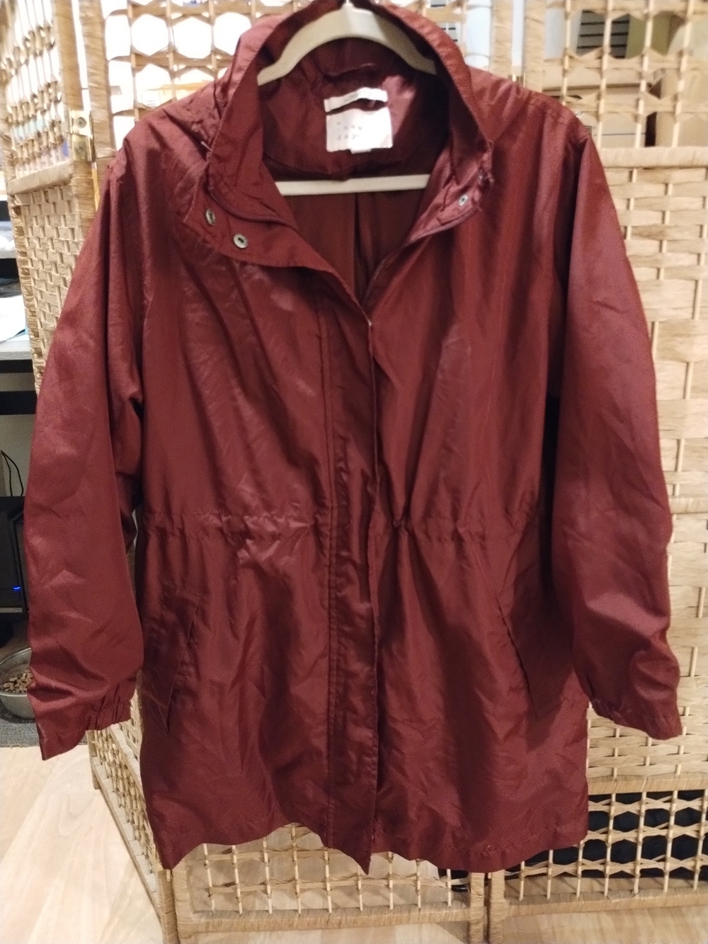 a new day Burgundy Lightweight Hooded Anorak